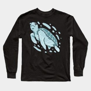 Blue Sea Turtle Long Sleeve T-Shirt